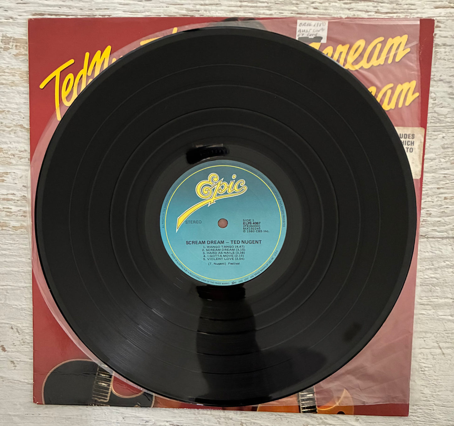 Ted Nugent - Scream Dream (1980 Aus Pressing 12" Vinyl) (Used/2nd Hand)