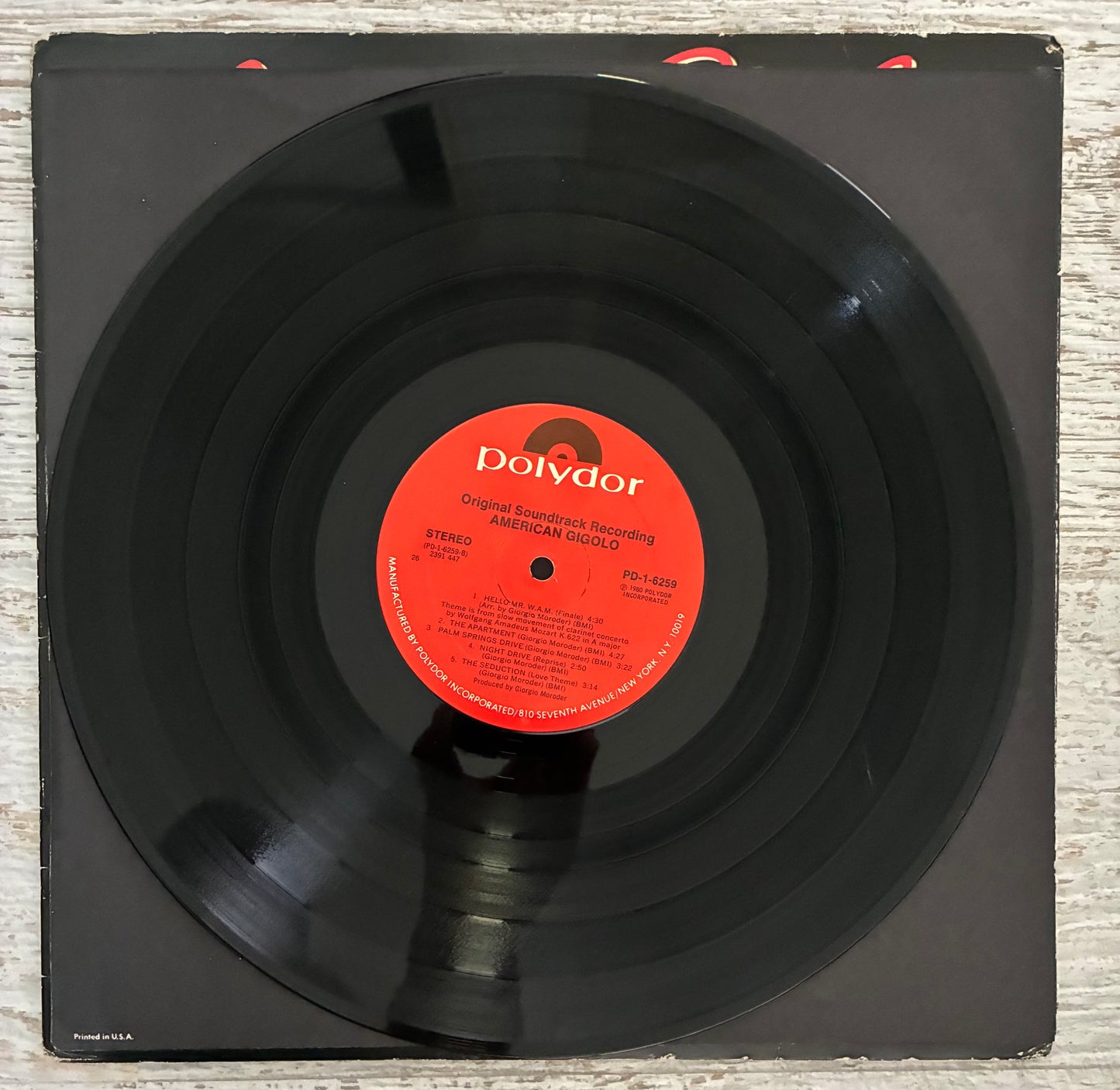 American Gigolo - OST (1980 US Pressing 12" Vinyl) (Used/2nd Hand)
