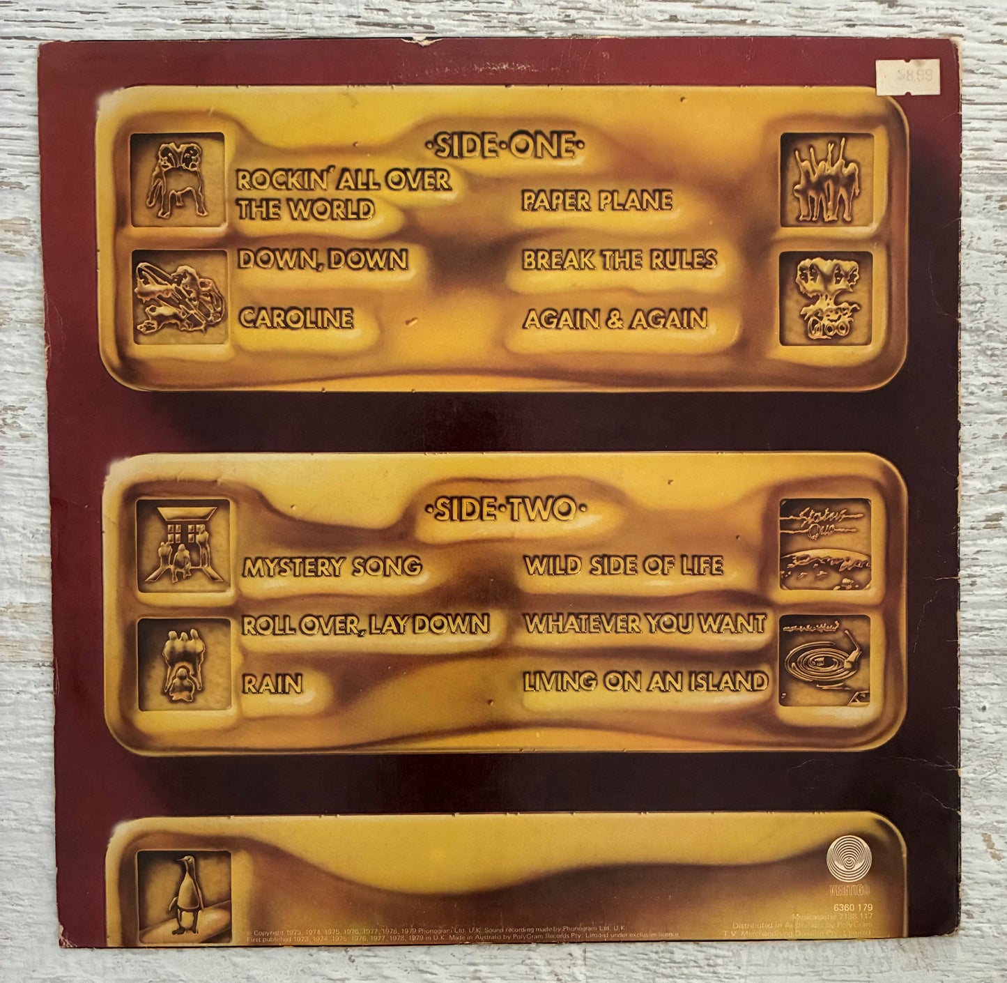 Status Quo - 12 Gold Bars (1980 Aus Pressing 12" Vinyl) (Used/2nd Hand)