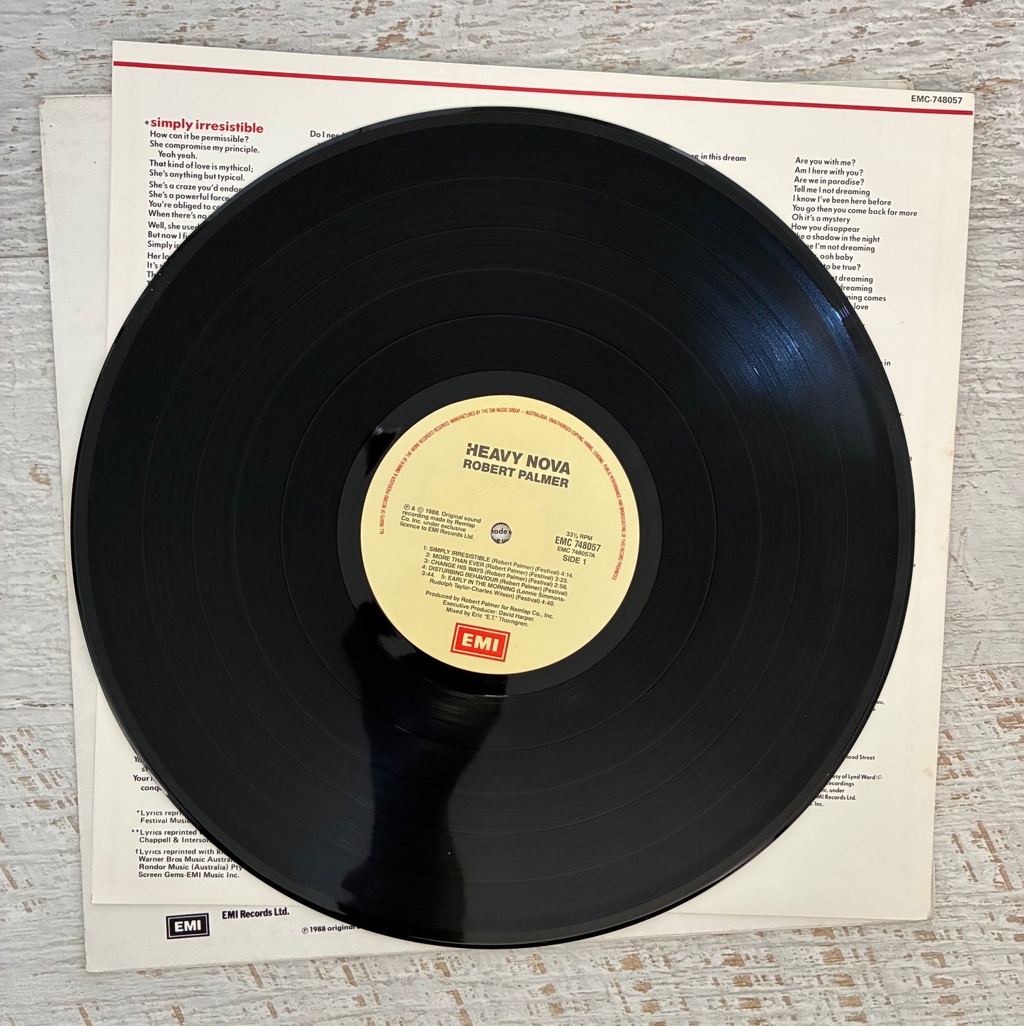 Robert Palmer - Heavy Nova (1988 Aus Pressing 12" Vinyl) (Used/2nd Hand)