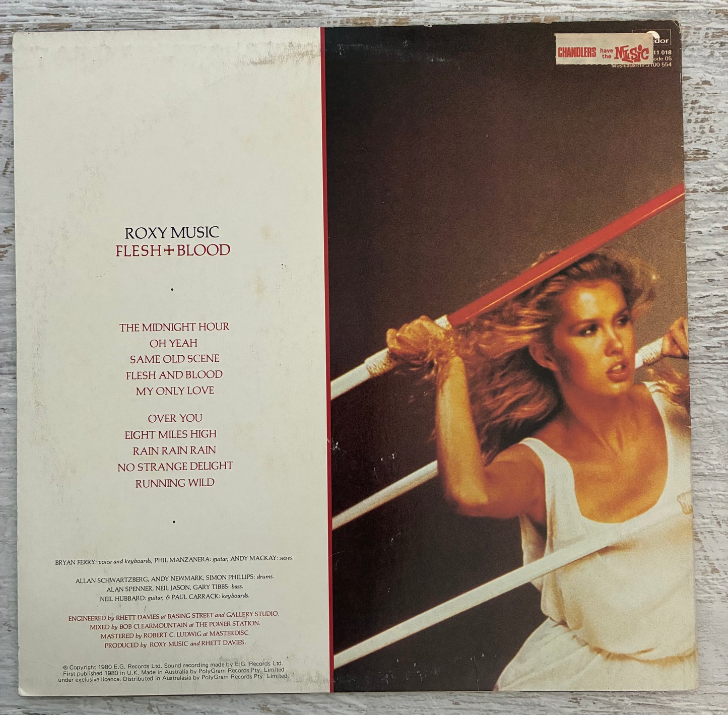 Roxy Music - Flesh + Blood (1980 Aus Pressing 12" Vinyl) (Used/2nd Hand)