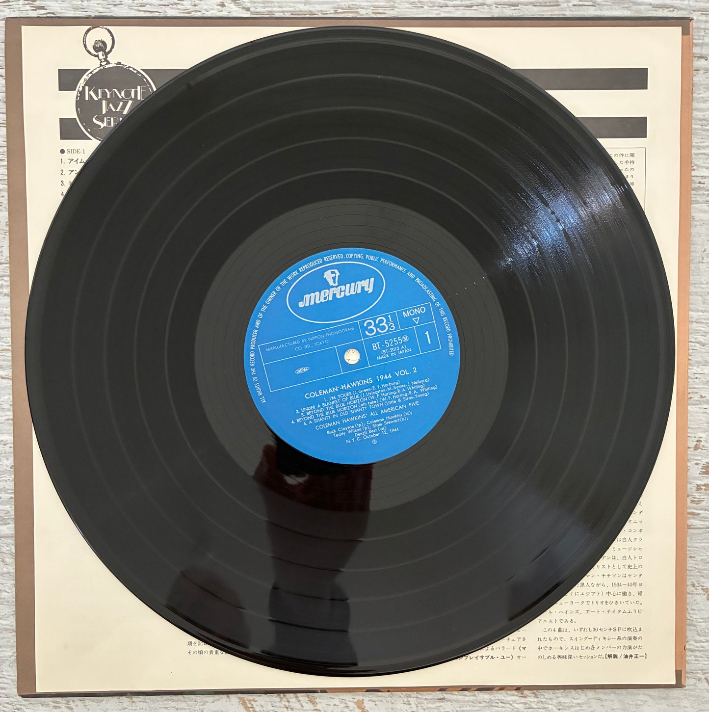 Coleman Hawkins - 1944 Vol. 2 (1978 Japanese 12" Mono Vinyl) (Used/2nd Hand)