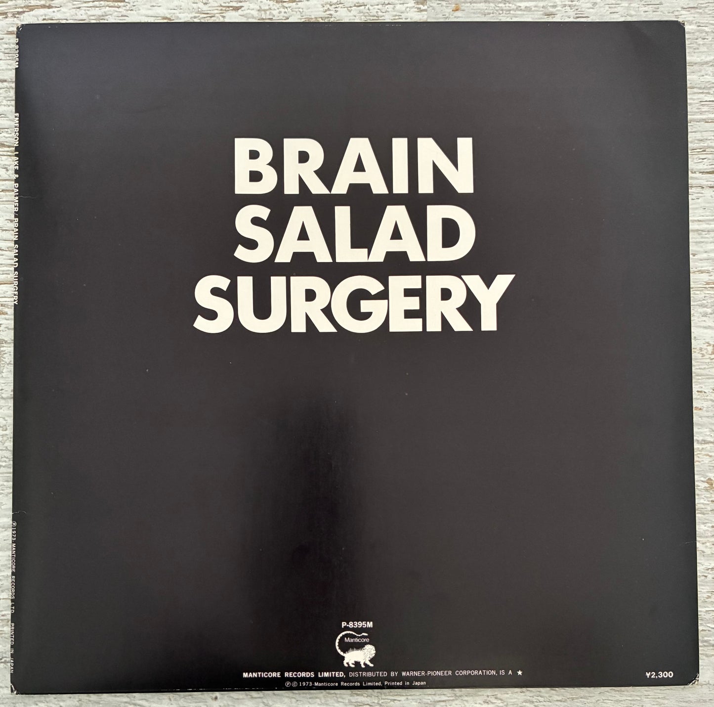 Emerson, Lake & Palmer - Brain Salad Surgery (1973 Japanese Pressing 12" Vinyl) (Used/2nd Hand)