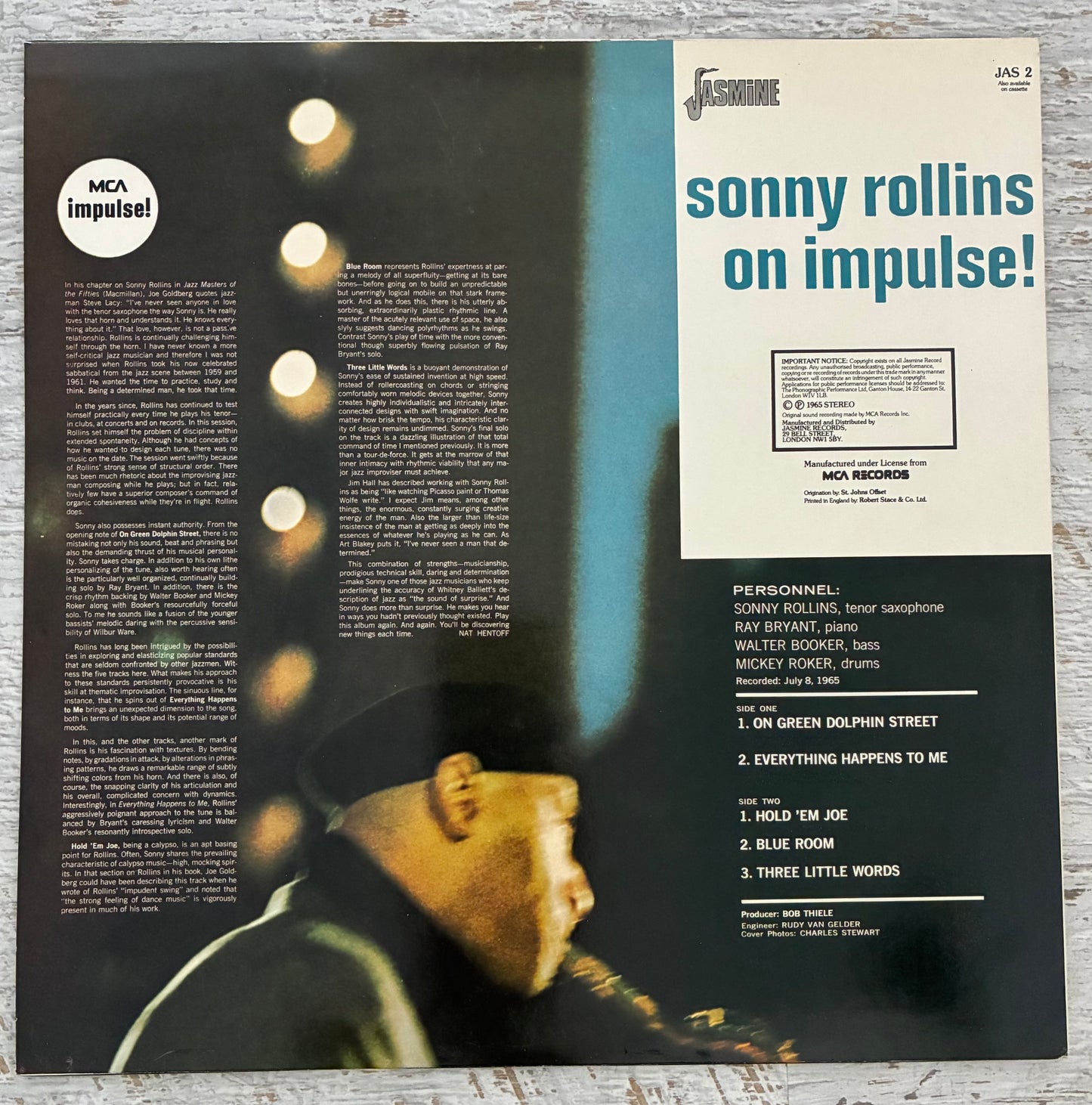 Sonny Rollins - On Impulse! (1982 U.K. Pressing 12" Vinyl) (Used/2nd Hand)