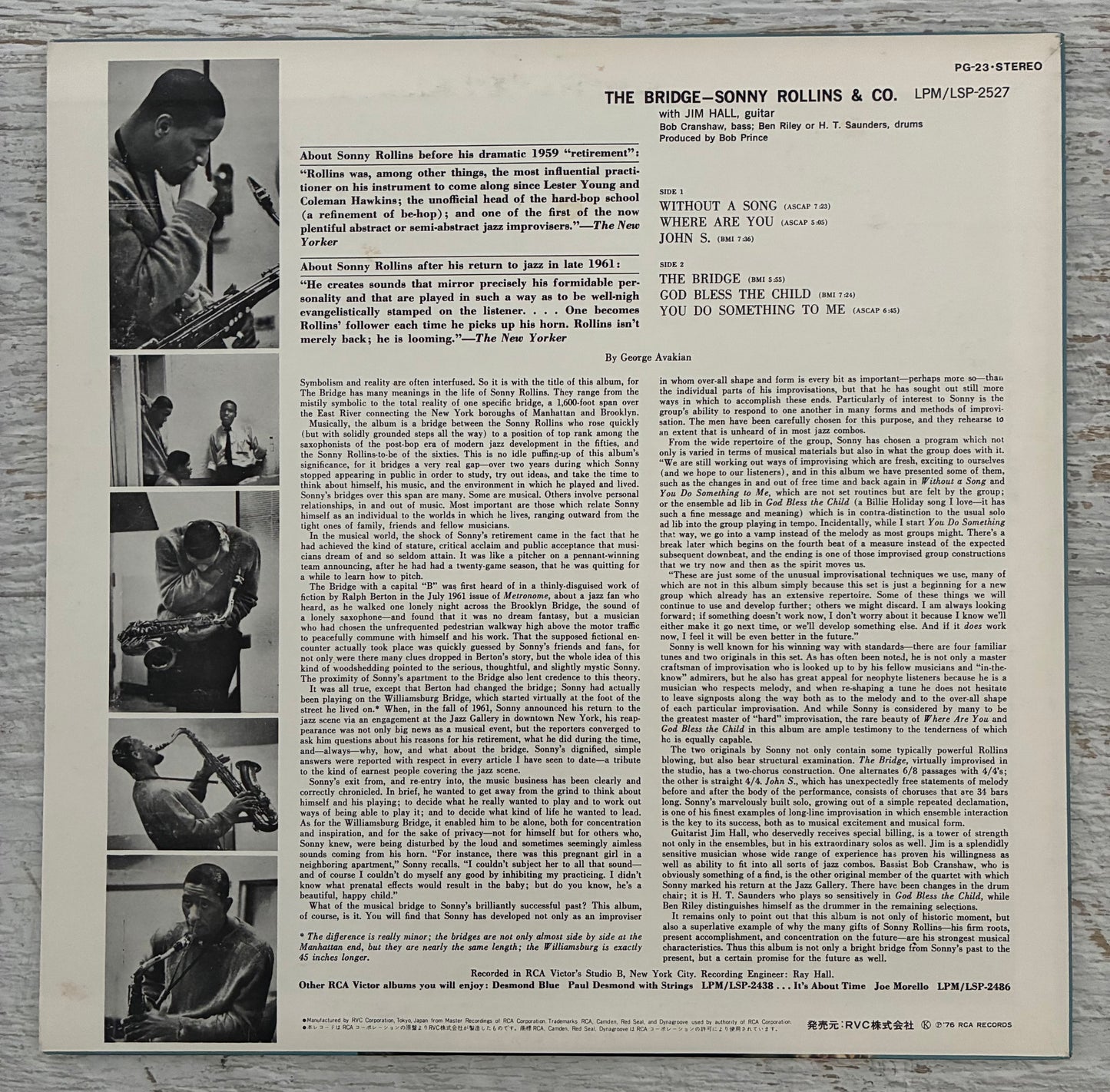 Sonny Rollins - The Bridge (1976 Japanese Pressing 12" Vinyl) (Used/2nd Hand)