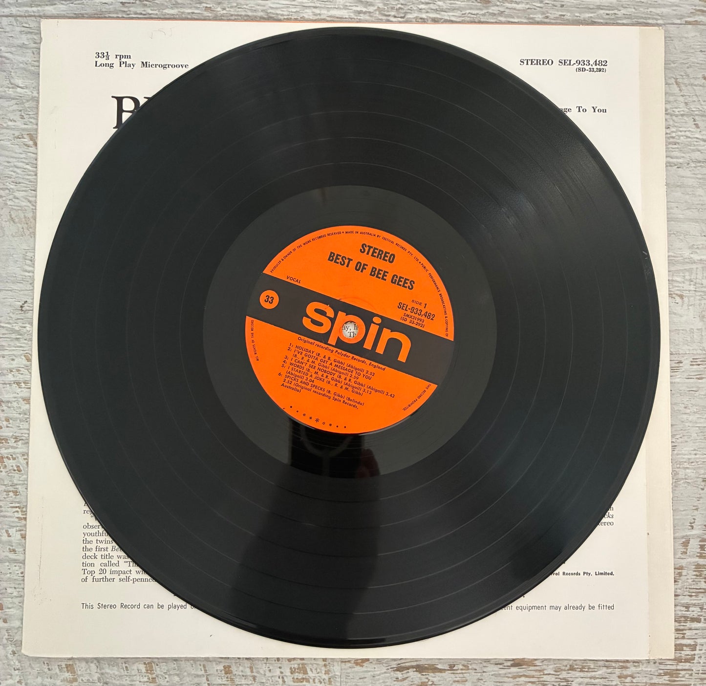 Bee Gees - Best Of Bee Gees (1969 Australian Pressing 12" Vinyl) (Used/2nd Hand)