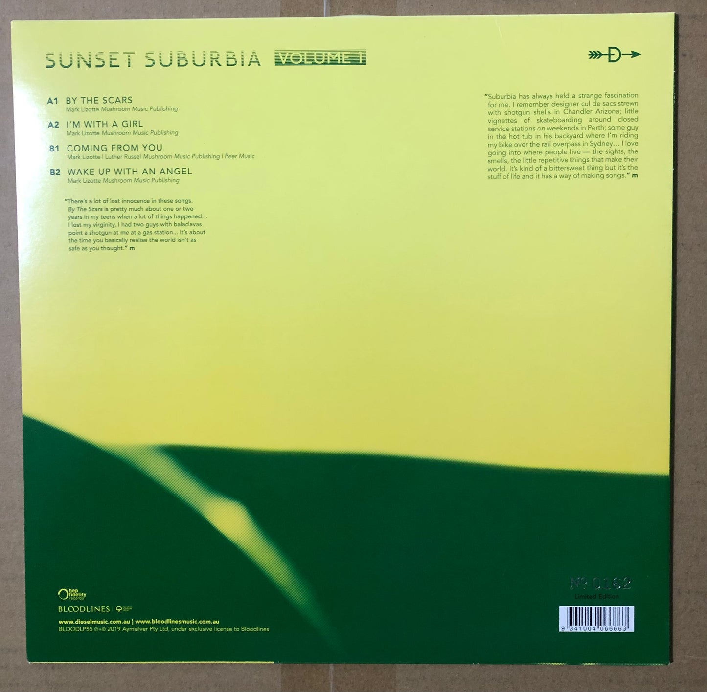 Diesel - Sunset Suburbia Vol 1 (Limited, Numbered 10" Translucent Yellow Vinyl) (Used/2nd Hand)