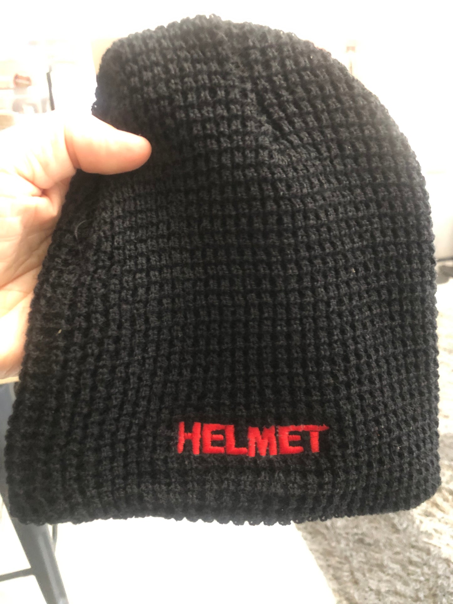 Helmet - Red Logo Waffle Beanie