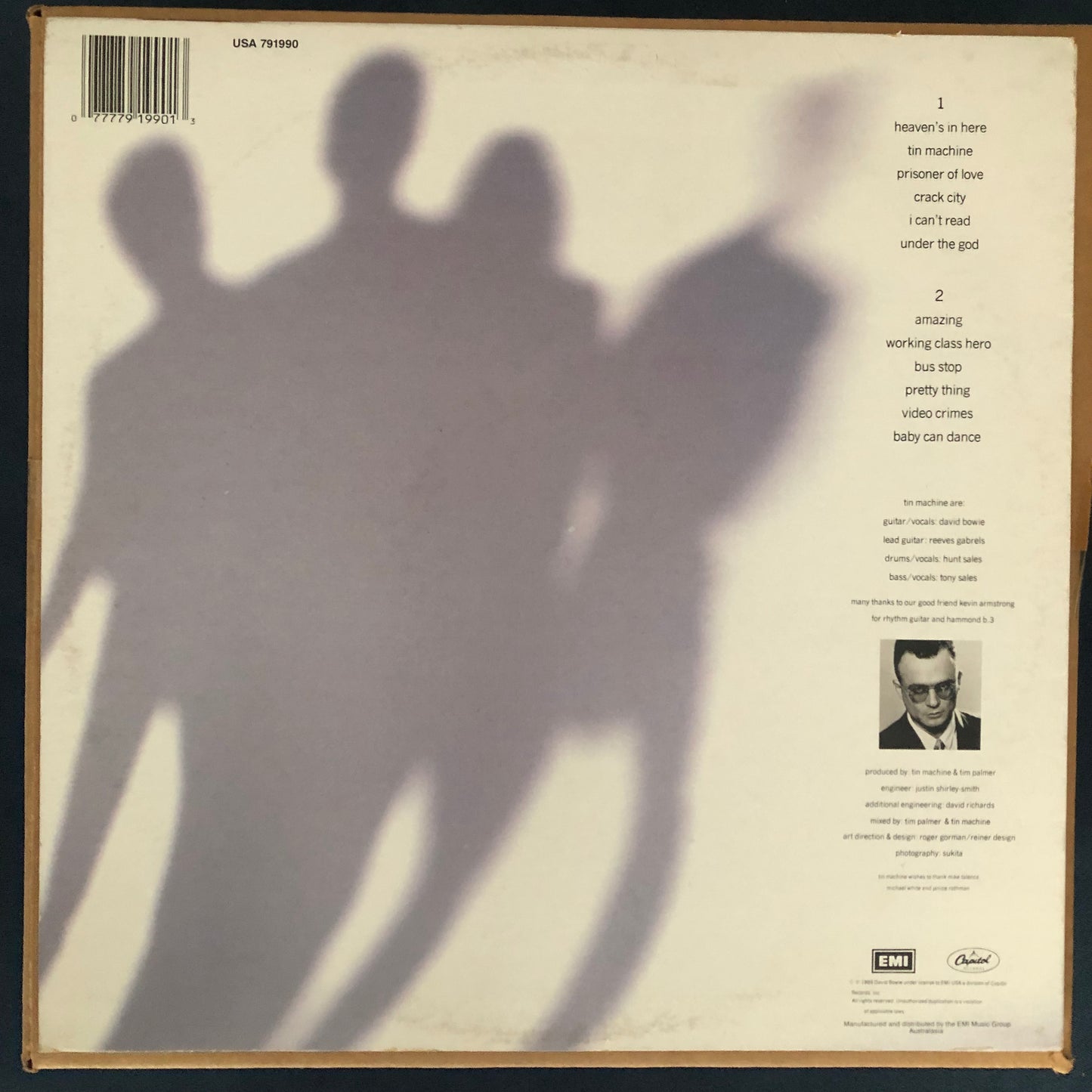 Tin Machine - Tin Machine (1989 Australian Pressing 12" Vinyl) (Used/2nd Hand)