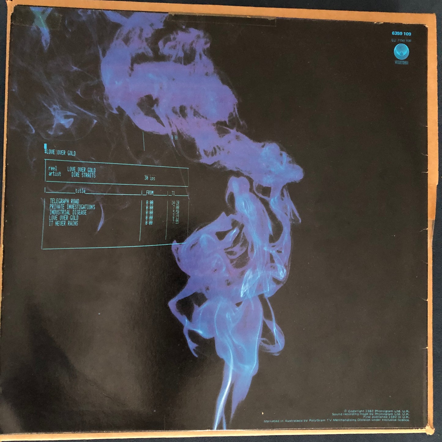 Dire Straits - Love Over Gold (1982 Australian Pressing 12" Vinyl) (Used/2nd Hand)