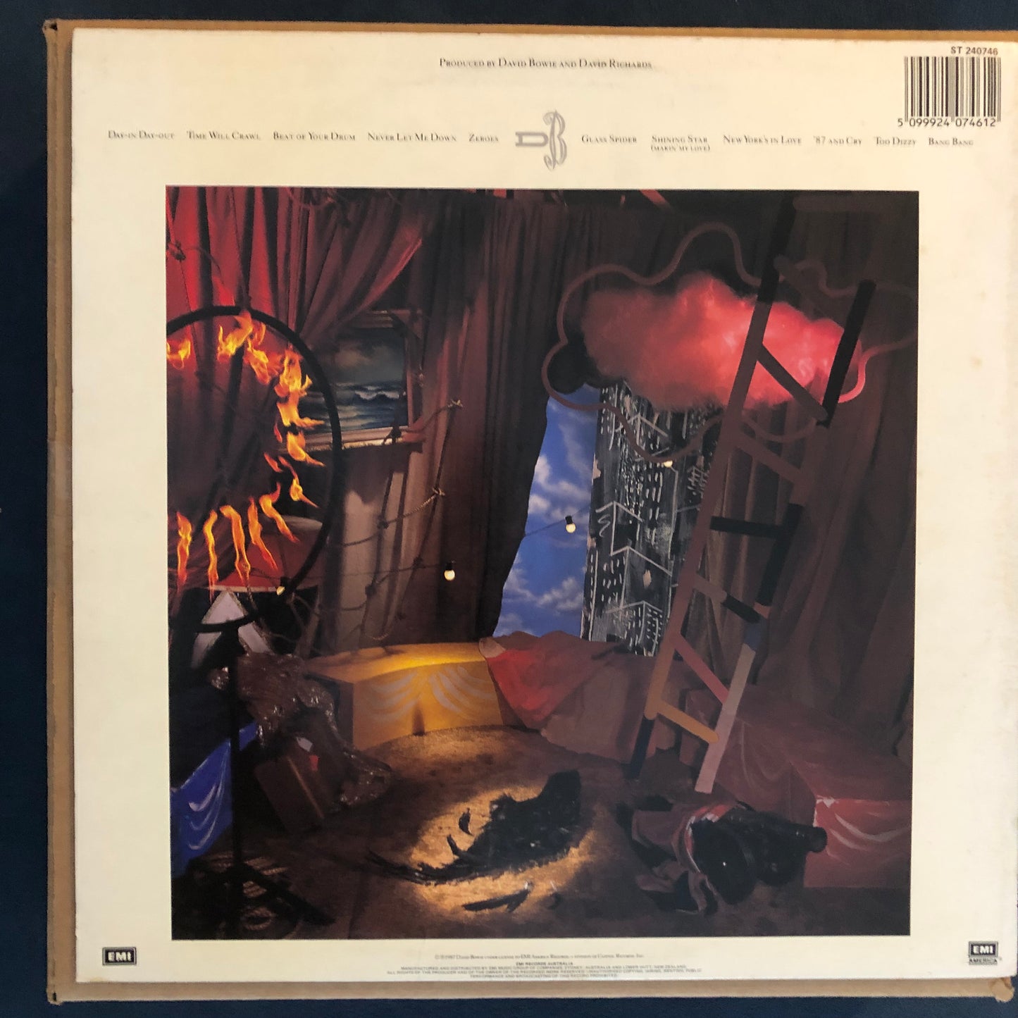 David Bowie - Never Let Me Down (1987 Aus & NZ Pressing 12" Vinyl) (Used/2nd Hand)