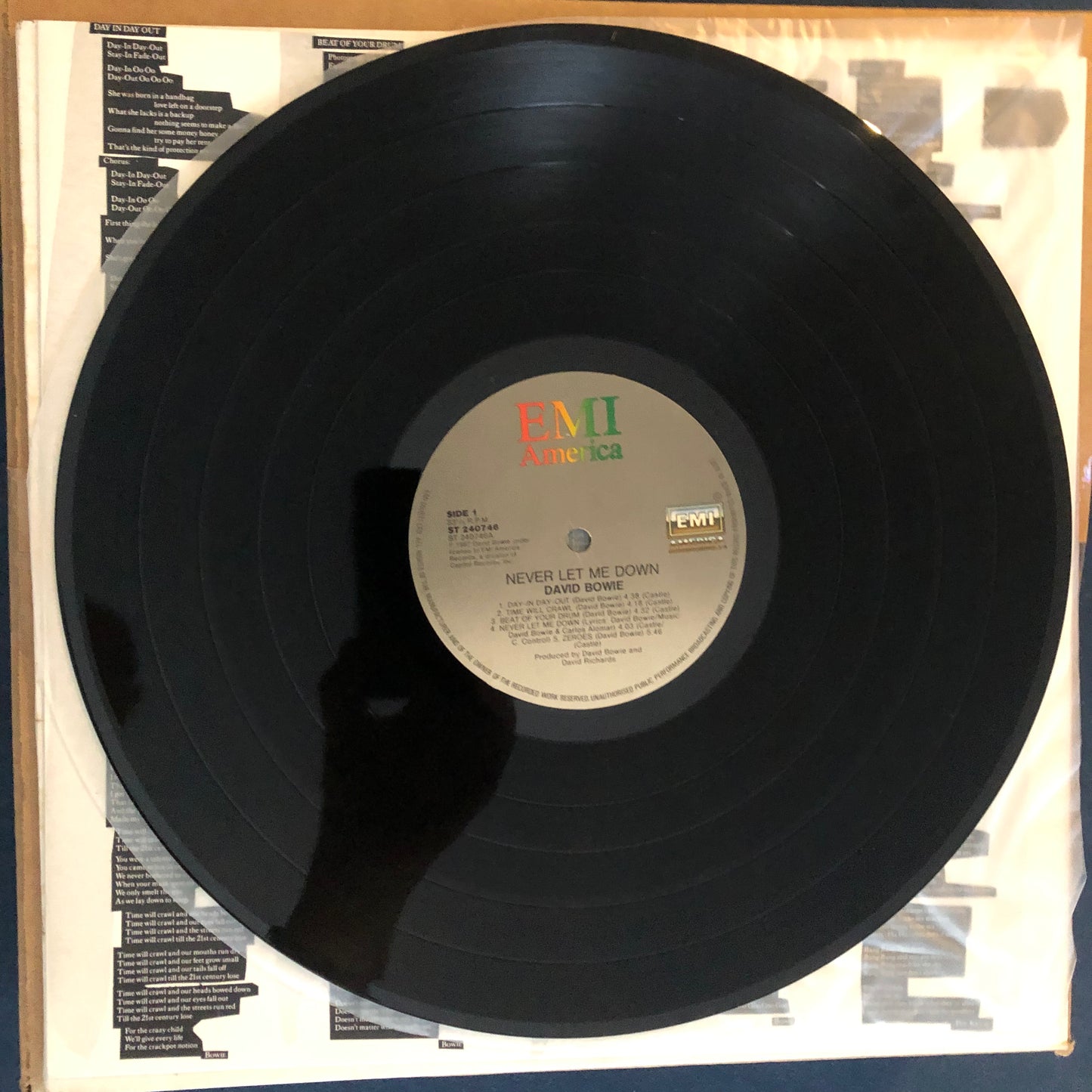 David Bowie - Never Let Me Down (1987 Aus & NZ Pressing 12" Vinyl) (Used/2nd Hand)
