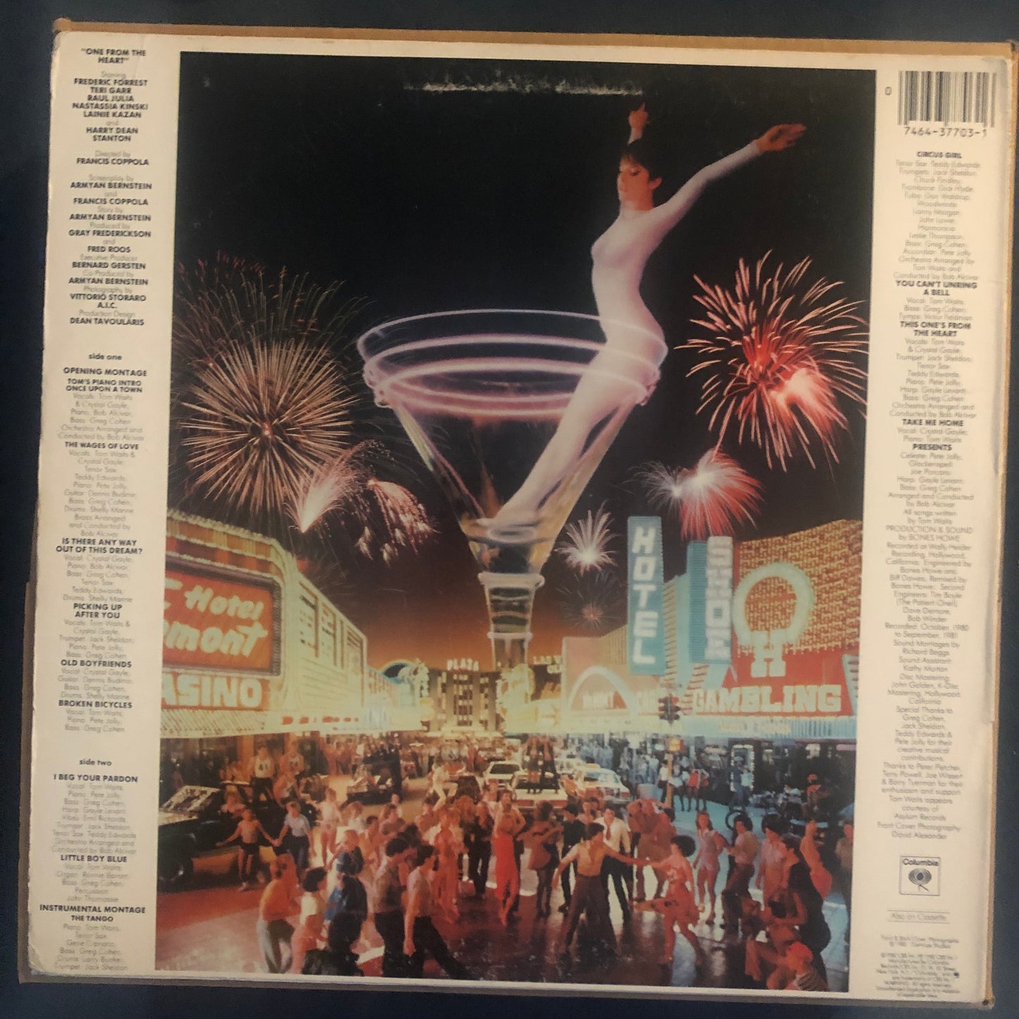Tom Waits And Crystal Gayle - One From The Heart Soundtrack (1982 US Pressing) (Used/2nd Hand)