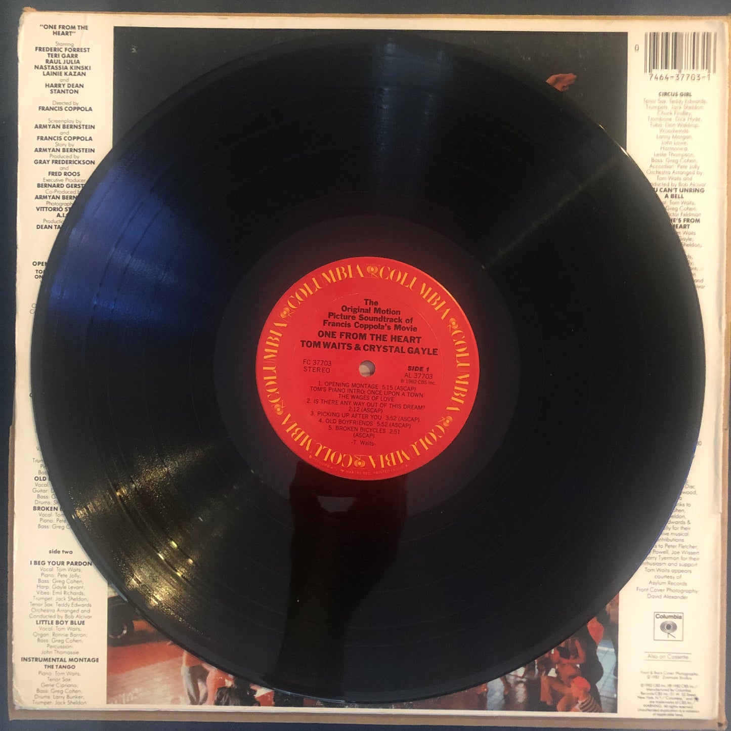 Tom Waits And Crystal Gayle - One From The Heart Soundtrack (1982 US Pressing) (Used/2nd Hand)