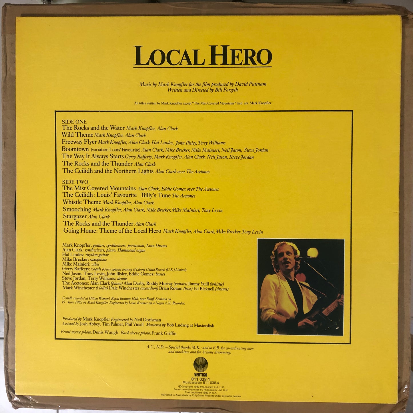 Mark Knopfler - Local Hero (1983 Australian Pressing 12" Vinyl) (Used/2nd Hand)