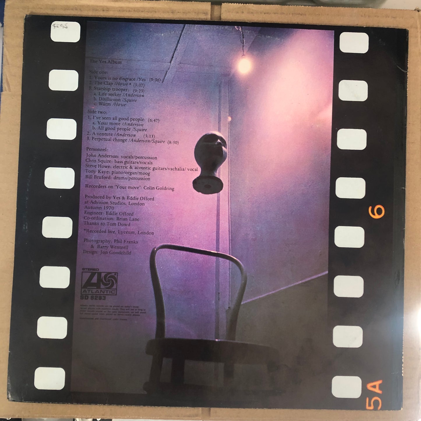 Yes - The Yes Album (1974 Australian Pressing 12" Vinyl) (Used/2nd Hand)