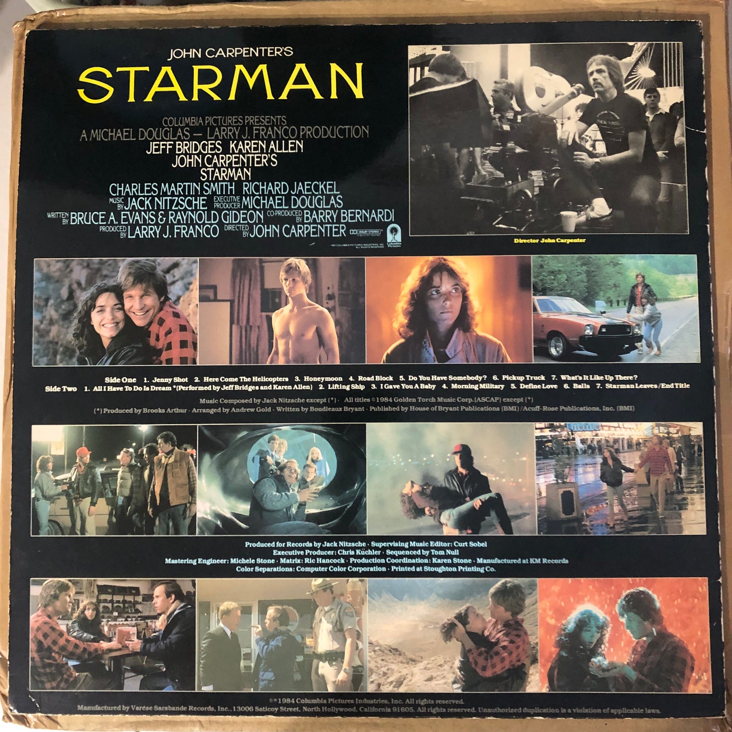 Jack Nitzsche - Starman Soundtrack (1984 US Pressing 12" Vinyl) (Used/2nd Hand)