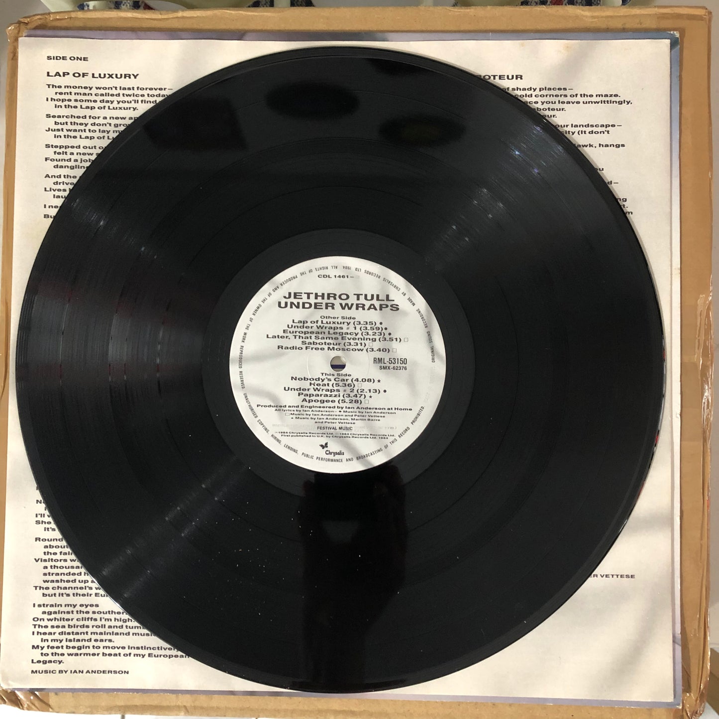Jethro Tull - Under Wraps (1984 Australian Pressing 12" Vinyl) (Used/2nd Hand)