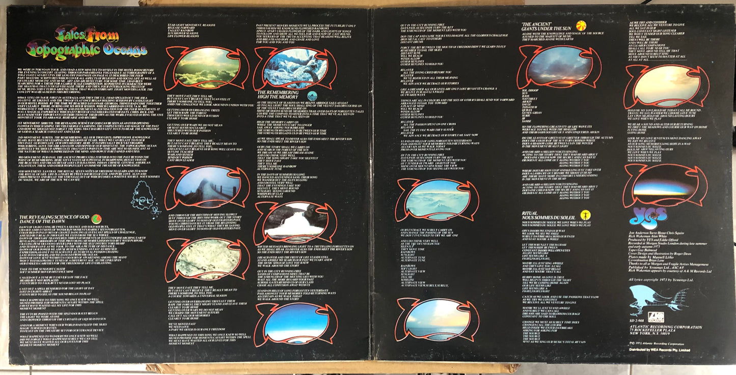 Yes - Tales From Topographic Oceans (1973 Australian Pressing 2XLP 12" Vinyl) (Used/2nd Hand)