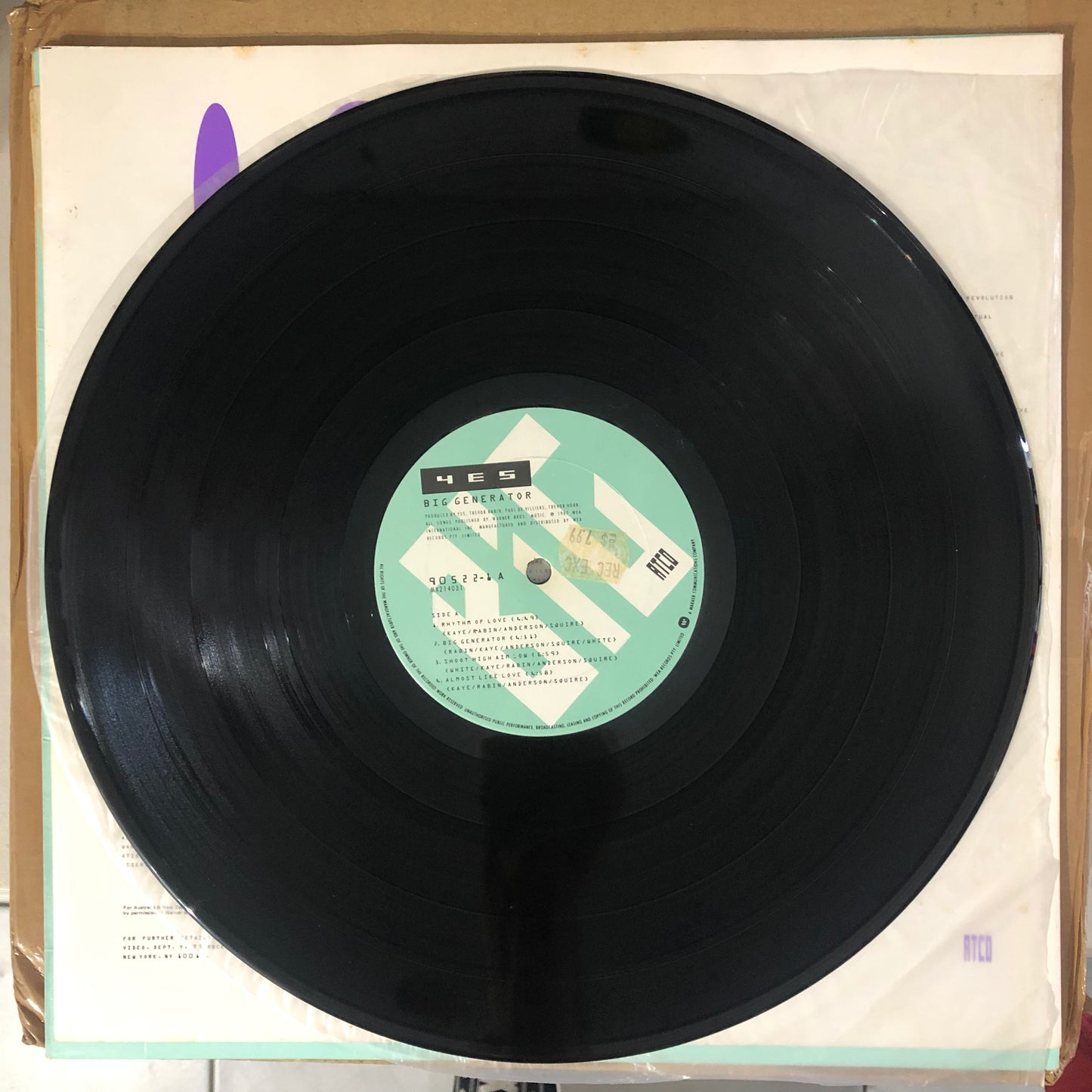 Yes - Big Generator (1987 Australian Pressing 12" Vinyl) (Used/2nd Hand)