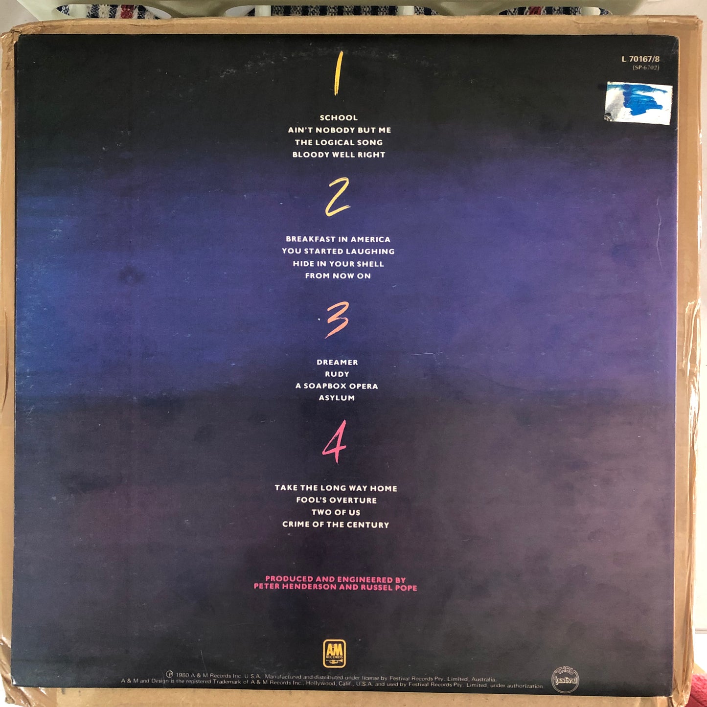 Supertramp - Paris (1980 Australian Pressing 2XLP 12" Vinyl) (Used/2nd Hand)