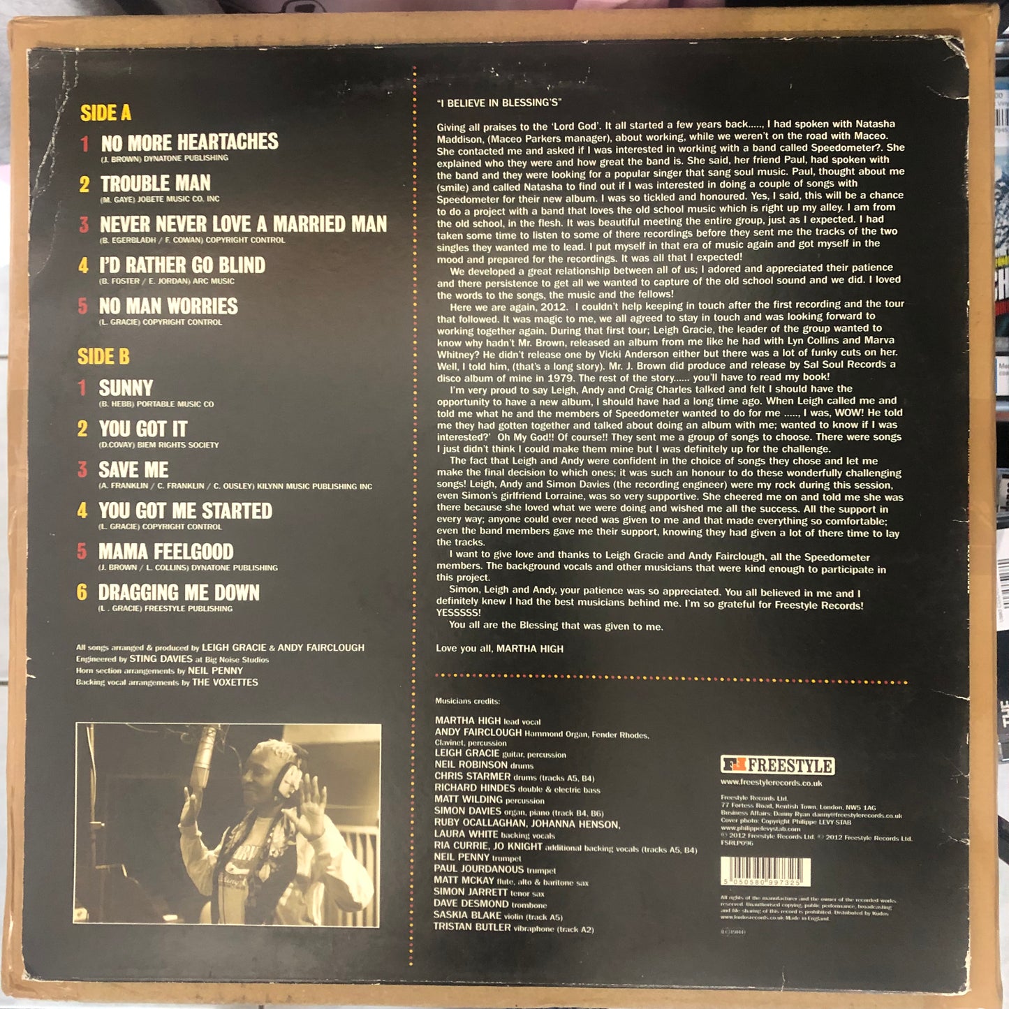 Martha High & Speedometer - Soul Overdue (2012 UK Pressing 180g Vinyl) (Used/2nd Hand)