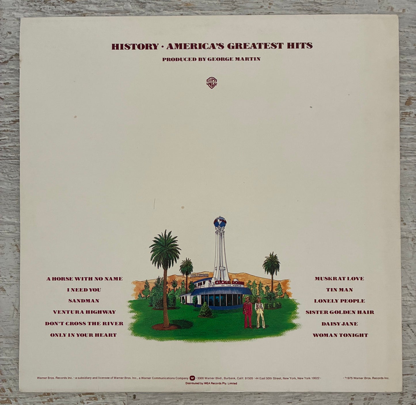 America - History America's Greatest Hits (1975 Australian Pressing 12" Vinyl) (Used/2nd Hand)