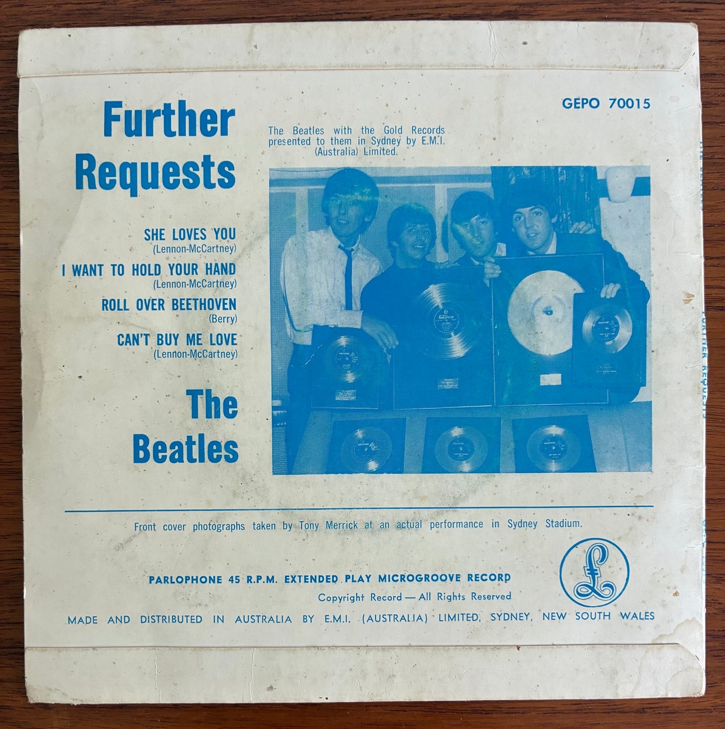 The Beatles - Further Requests EP (1964 Australian Pressing 7" Mono Vinyl) (Used/2nd Hand)