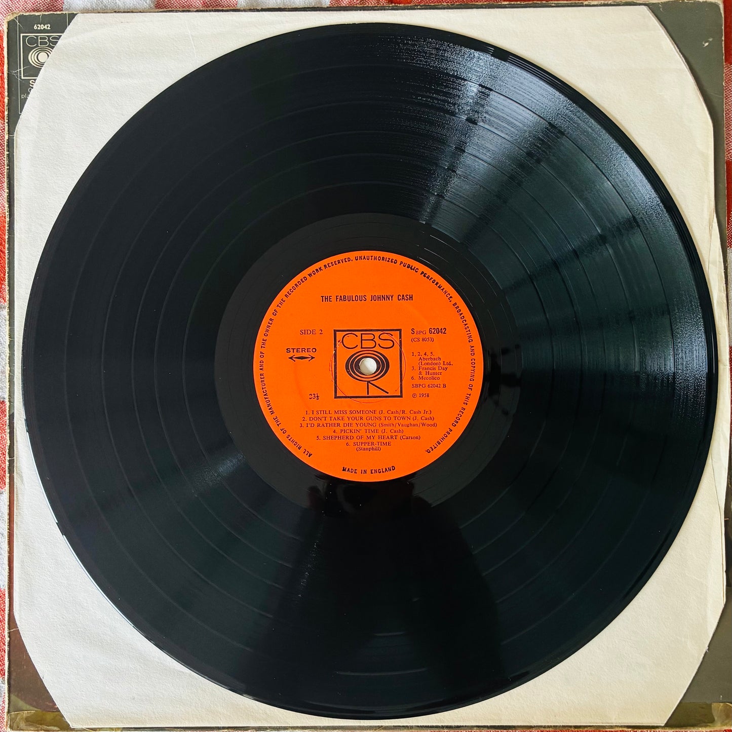 Johnny Cash - The Fabulous Johnny Cash (1963 U.K. Pressing 12" Vinyl) (Used/2nd Hand)