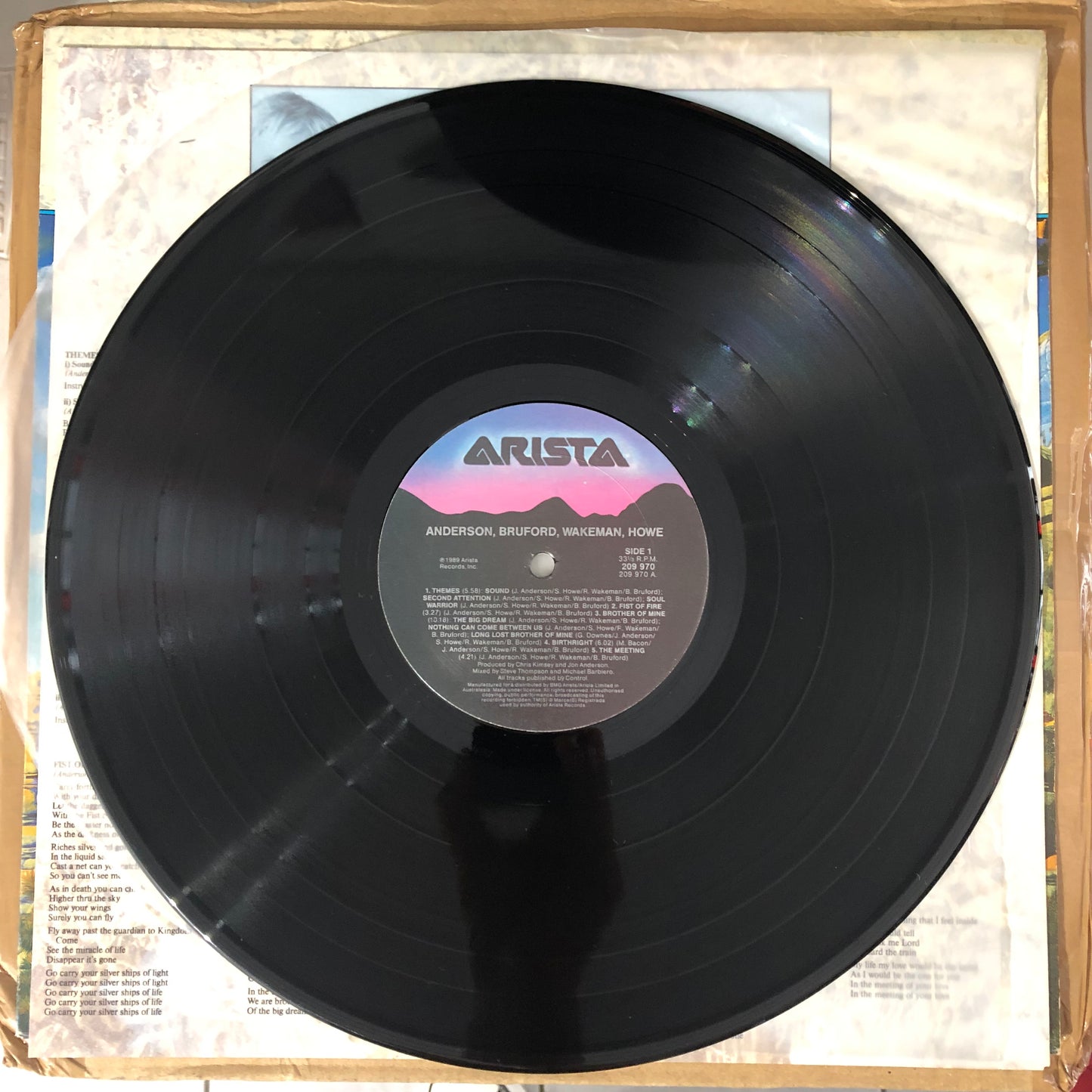 Anderson Bruford Wakeman Howe - Self Titled (1989 Australian Pressing 12" Vinyl) (Used/2nd Hand)